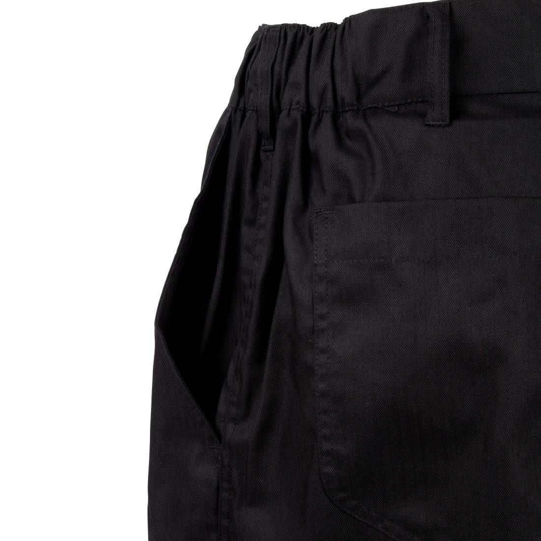 A674-M Chef Works Executive unisex koksbroek visgraat zwart M
