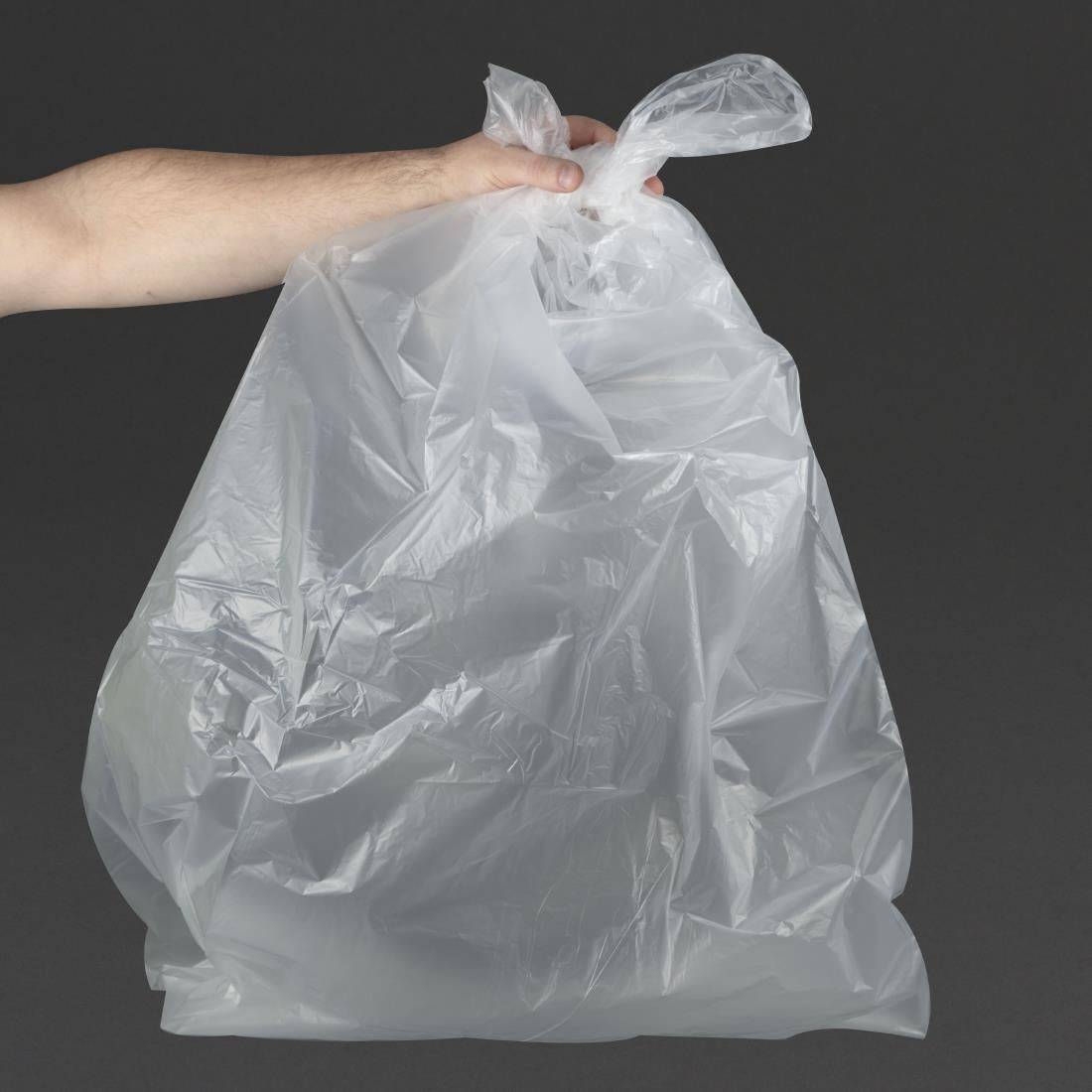 CH157 Jantex transparante afvalzakken gerecycled 120L 18kg (100 stuks)
