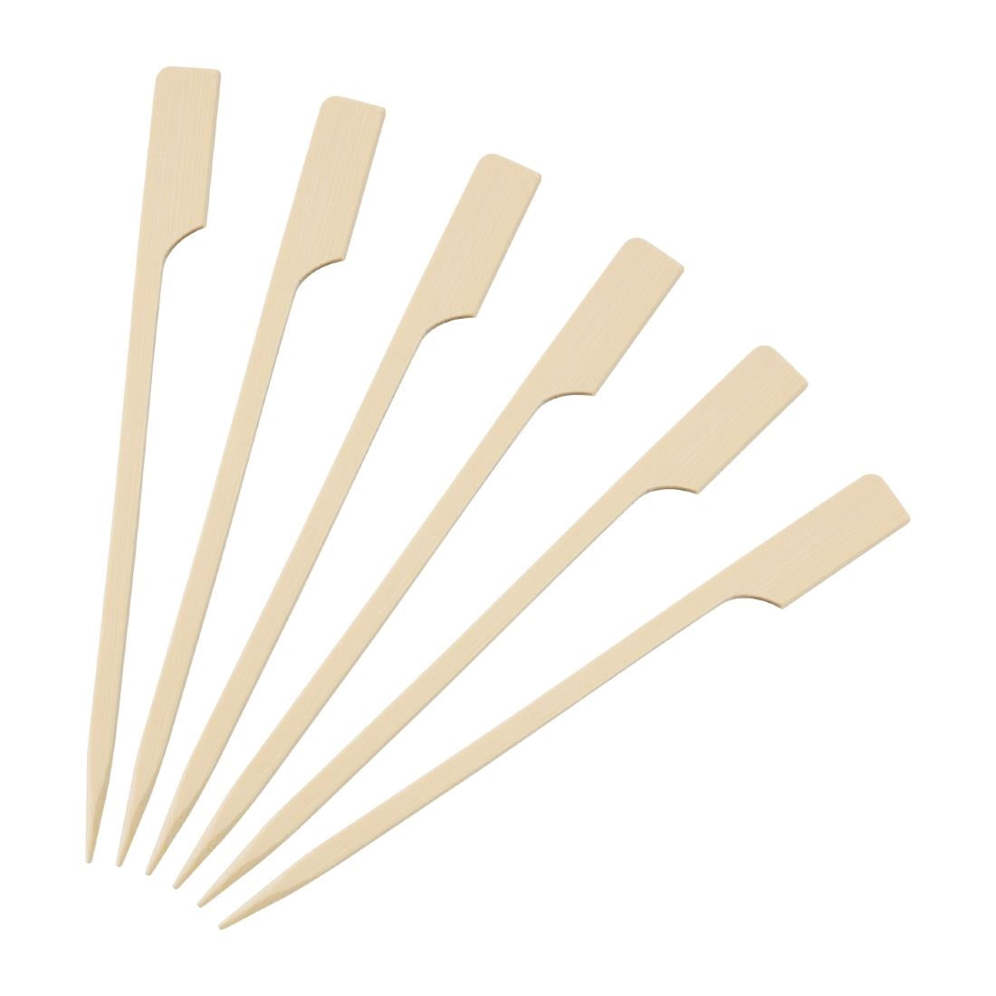 DB496 Fiesta Compostable biologisch afbreekbare bamboe spiesjes 120mm (100 stuks)