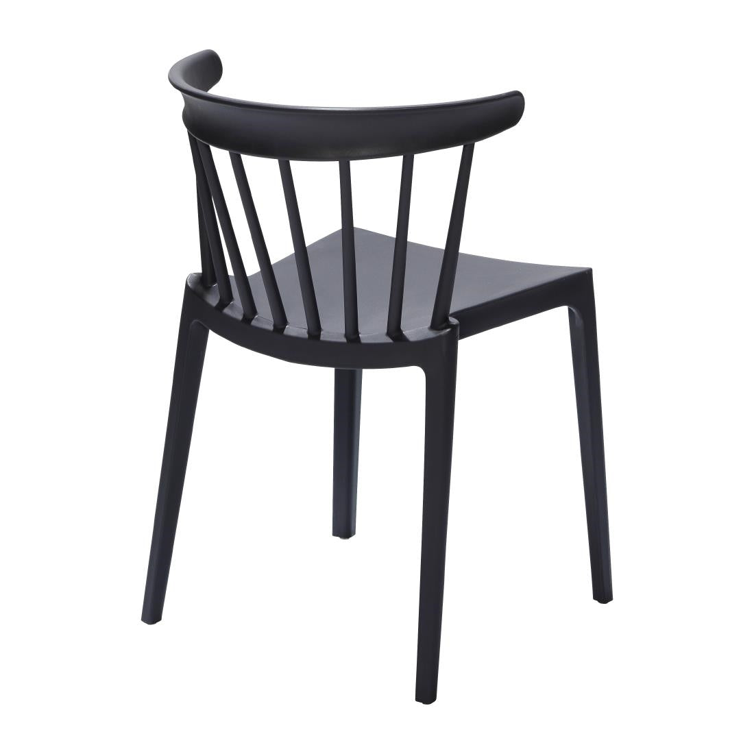 FT972 Windson polypropyleen stoelen antraciet (4 stuks)