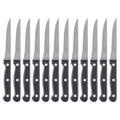 C134 Olympia steakmessen zwart heft 21,5cm (12 stuks)