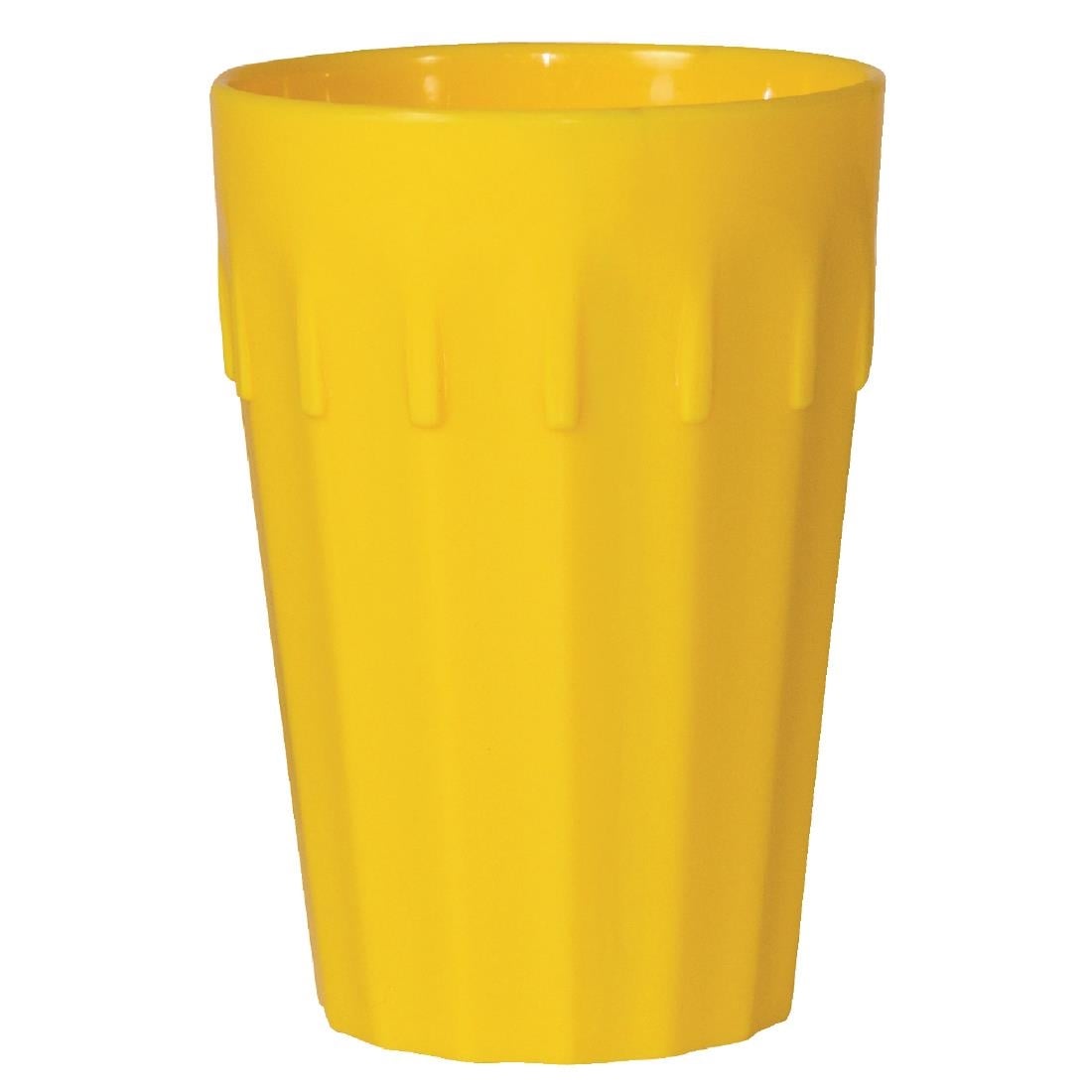 CE270 Olympia Kristallon polycarbonaat bekers 14,2cl geel (12 stuks)