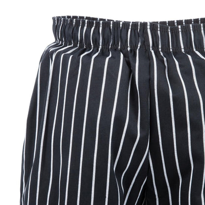 A940-S Chef Works Designer baggy koksbroek zwart-wit gestreept S