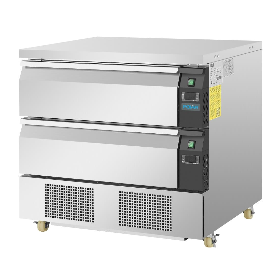 DA996 Polar U-serie compacte koel-vrieswerkbank 2 lades 4x GN 1/1