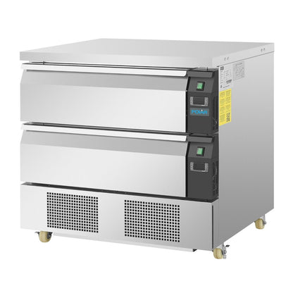DA996 Polar U-serie compacte koel-vrieswerkbank 2 lades 4x GN 1/1