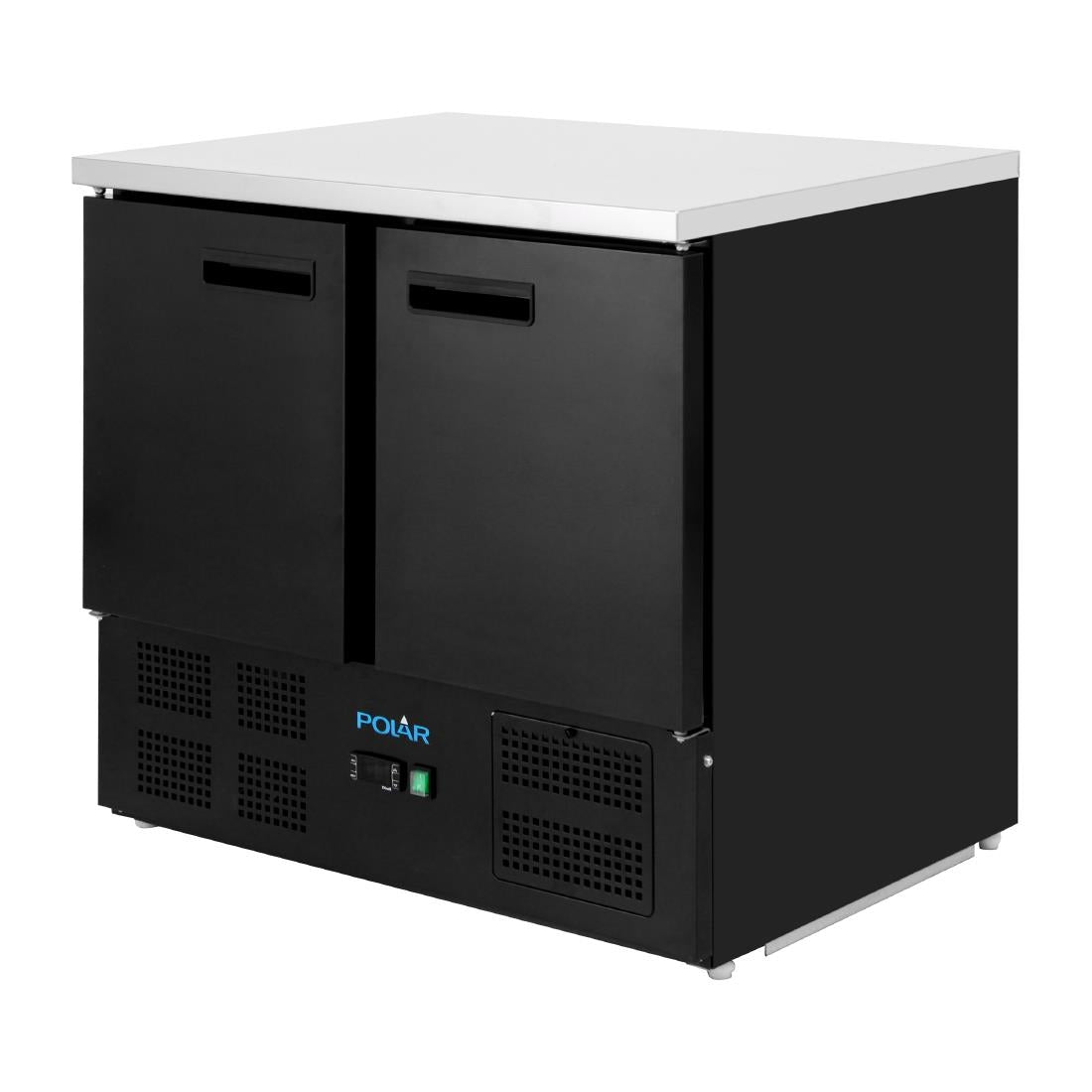 PG022 Polar G-Series Dubbele Deur Koelwerkbank Zwart 257Ltr