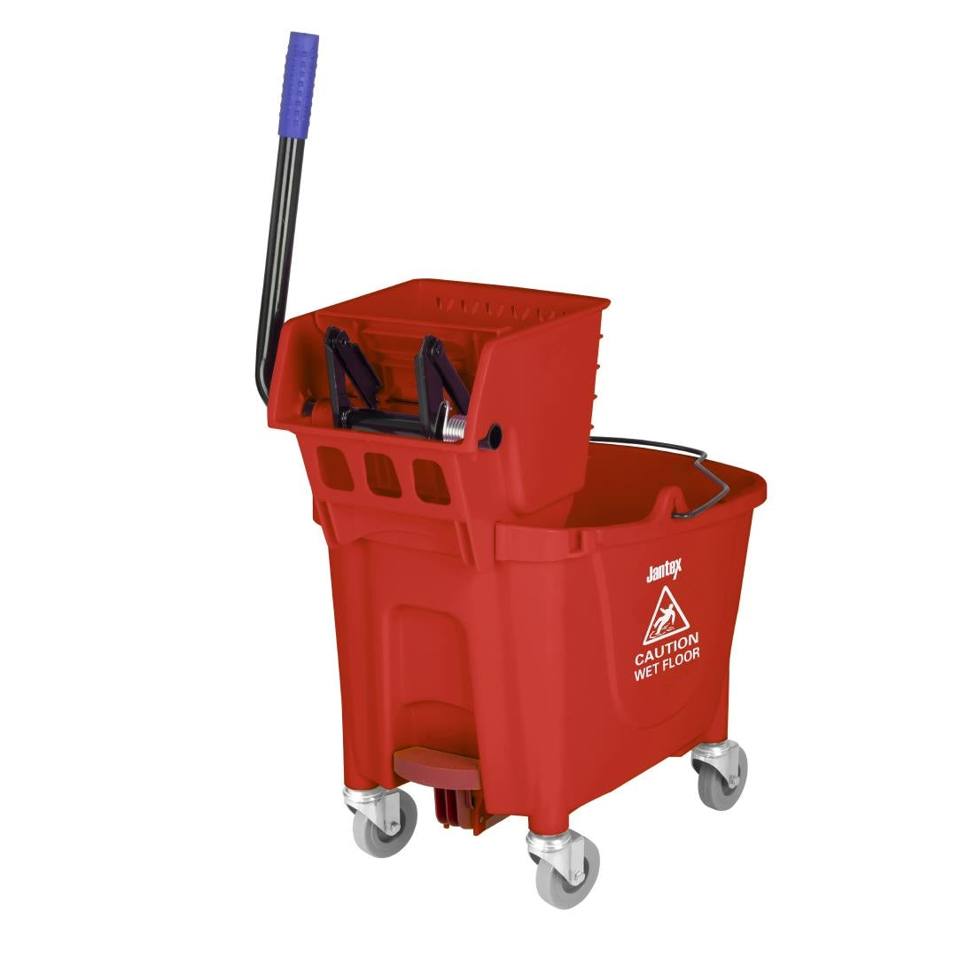 FW868 Jantex 30Ltr Dweilemmer Met Voetpedaalontgrendeling - Rood