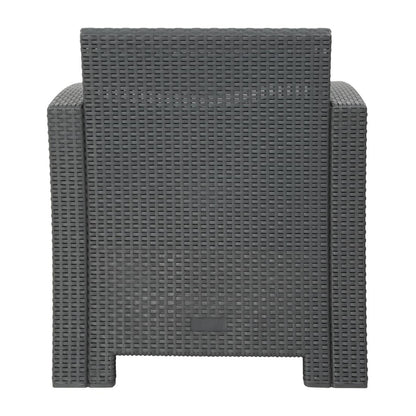 DR309 Bolero Pp Fauteuil En Tafel Rieten Set Grijs
