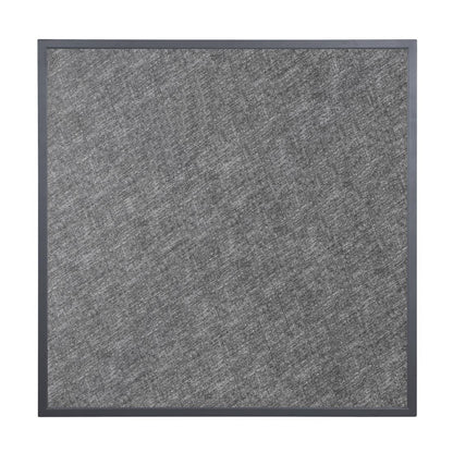 DZ873 Bolero Tafelblad Van Gehard Glas Voor Buiten, Zwart Geborsteld, Vierkant, Grijze Rand, 700mm
