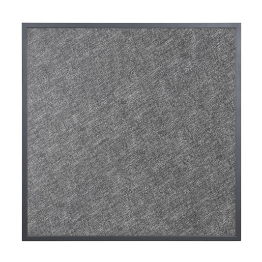 DZ873 Bolero Tafelblad Van Gehard Glas Voor Buiten, Zwart Geborsteld, Vierkant, Grijze Rand, 700mm