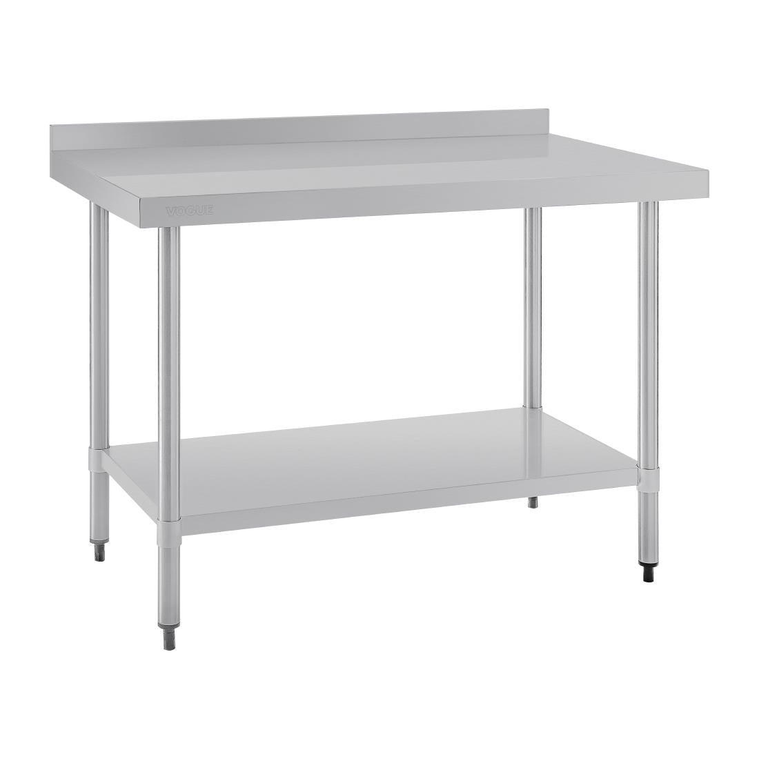 GJ507 Vogue RVS werktafel met achteropstand 90x120x70cm