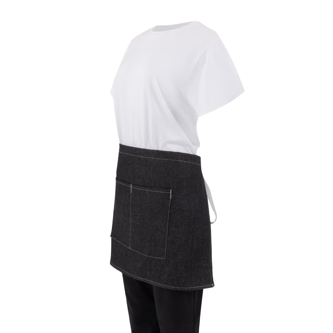 B995 Southside bistroschort zwart denim 40x76cm