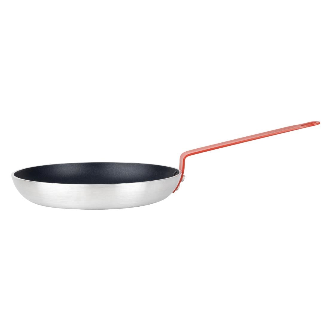 HT966 Hygiplas Aluminium Anti-aanbak Teflon Platinum Plus Koekenpan met Rode Handgreep 28cm