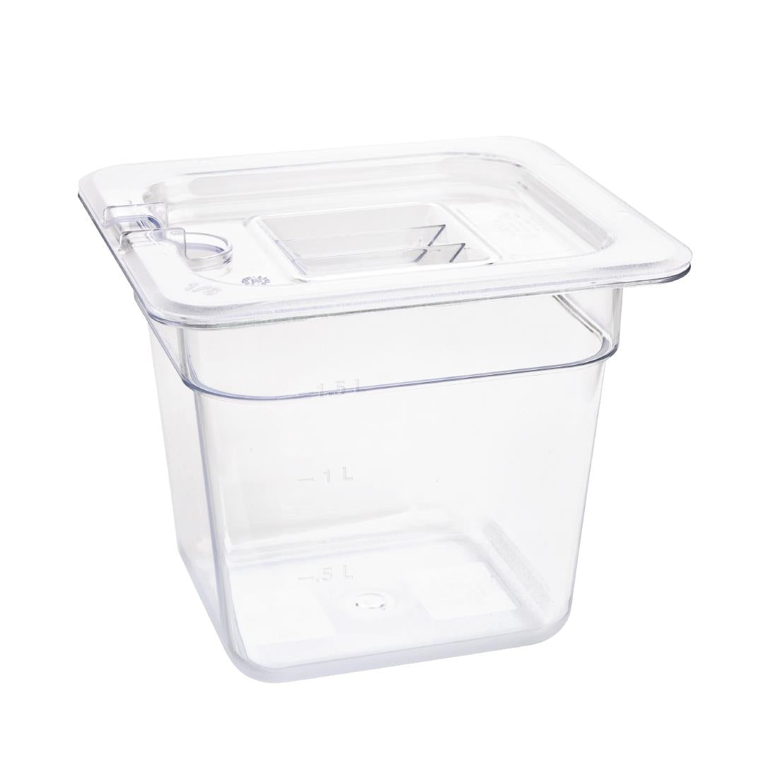 U241 Vogue polycarbonaat 1/6 gastronorm container 150mm transparant