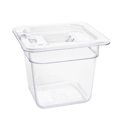 U241 Vogue polycarbonaat 1/6 gastronorm container 150mm transparant