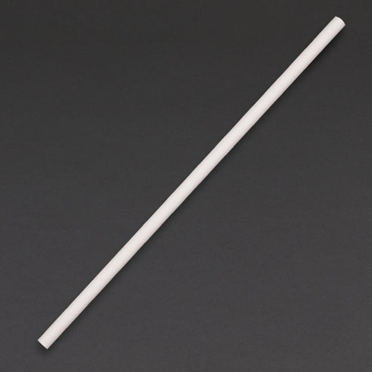 DE925 Fiesta Compostable composteerbare papieren rietjes wit (250 stuks)