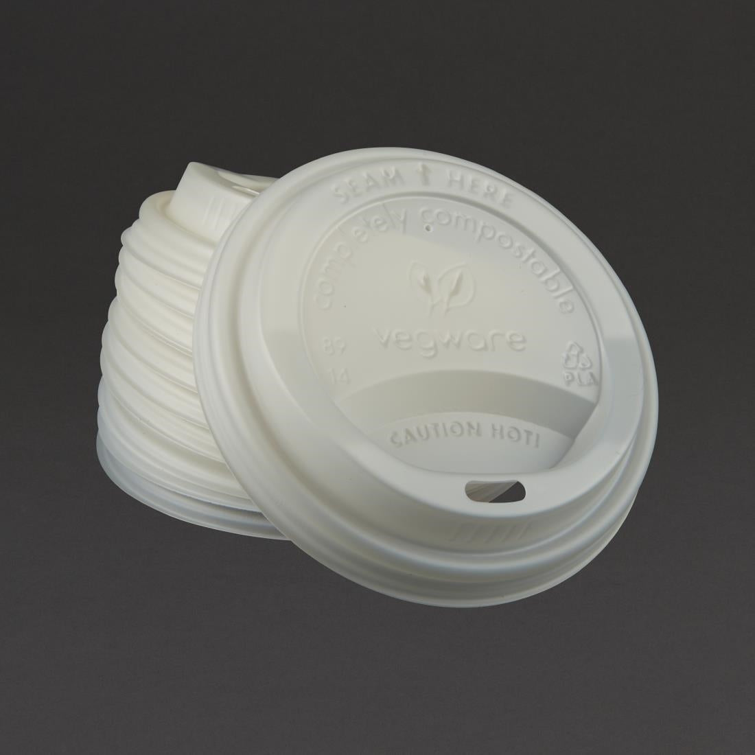 GH023 Vegware composteerbare deksels voor 34 en 45cl koffiebekers (1000 stuks)