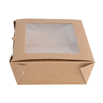 FB678 Fiesta Compostable composteerbare saladebakken met PLA vensters 1600ml (200 stuks)