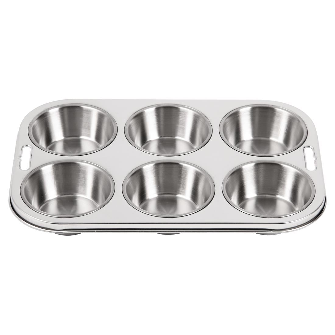 E714 Vogue roestvrijstalen muffinbakvorm 6 cups