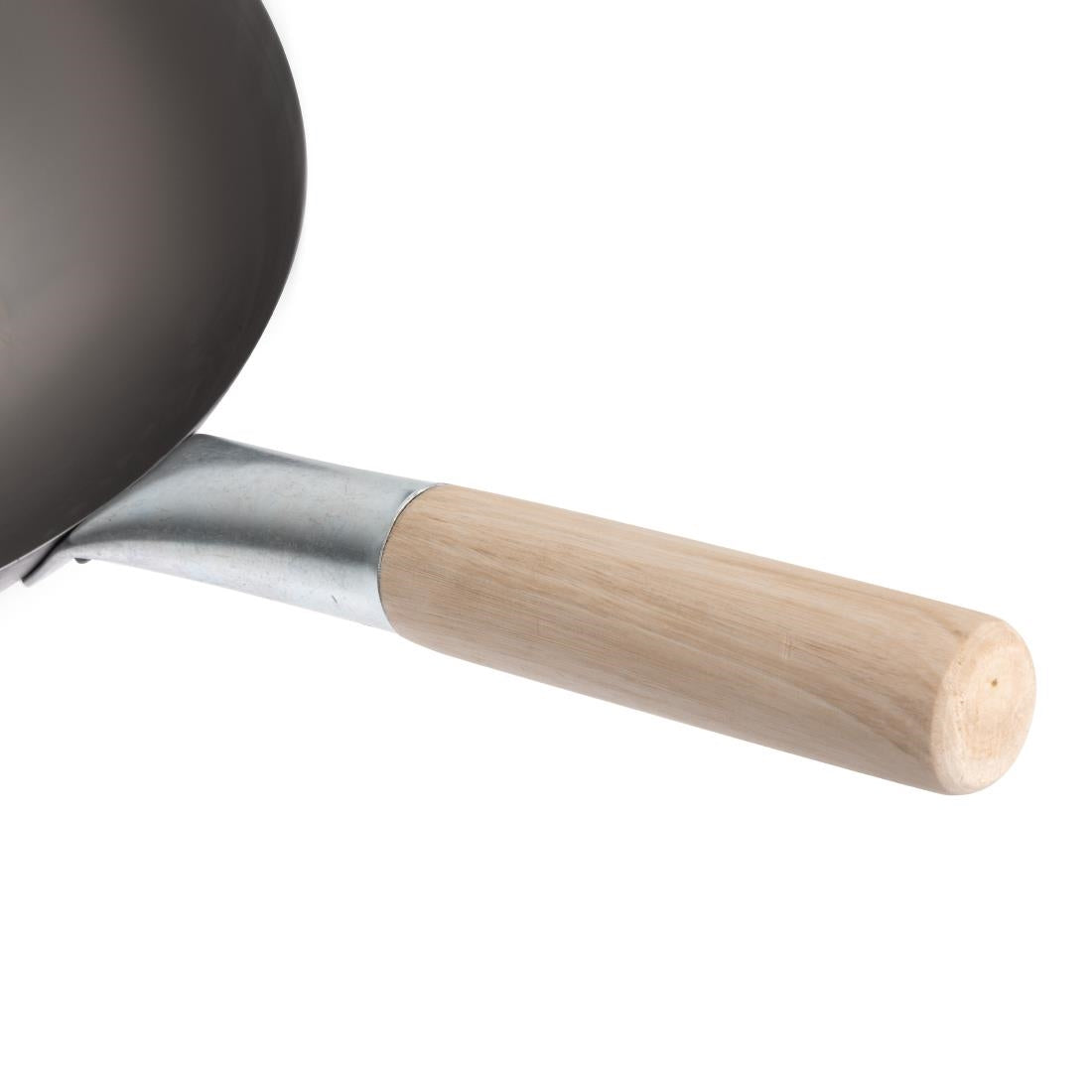 K296 Vogue lichtstalen wok met vlakke bodem 330 mm