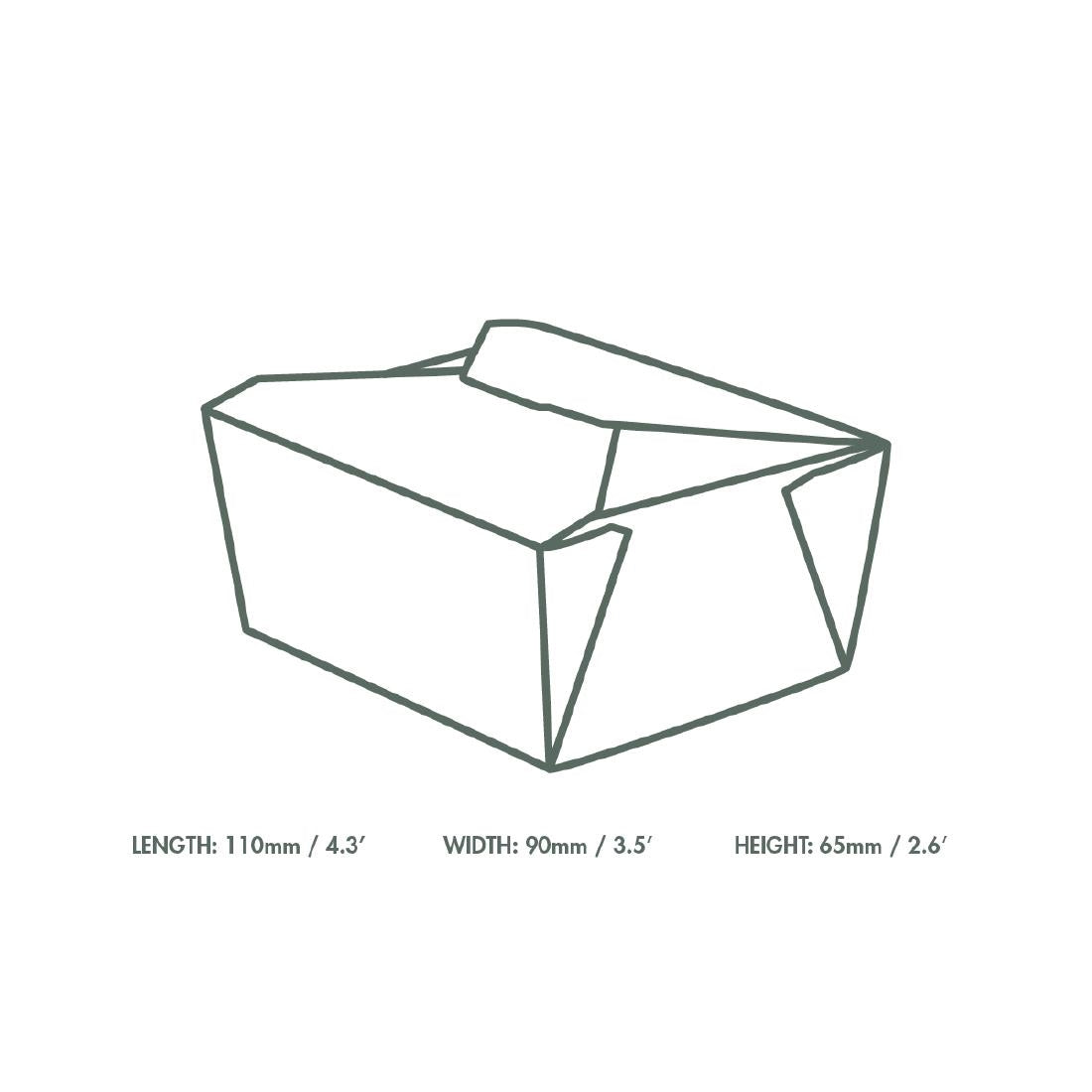 FP802 Vegware No.1 voedseldozen 700ml (450 stuks)