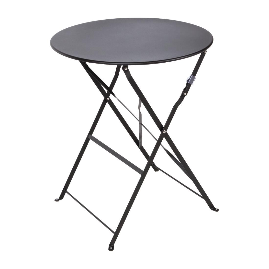 GH558 Bolero ronde stalen opklapbare tafel zwart 59,5cm