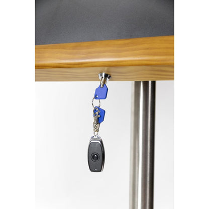 DP529 Securit 4xA4 teakhouten witte LED menukaarthouder met paal en voet