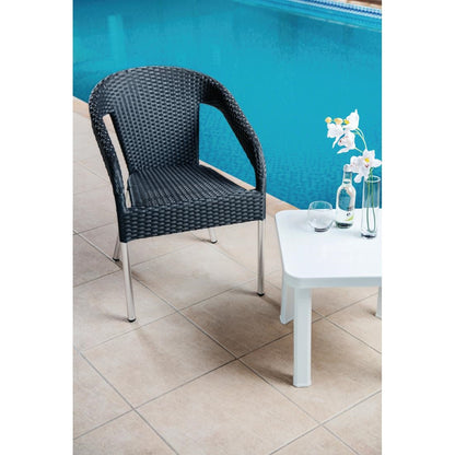 CG223 Bolero polyrotan indoor/outdoor stoelen houtskool (4 stuks)