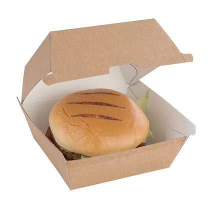 FB664 Fiesta Compostable composteerbare hamburgerdoosjes kraft klein (200 stuks)