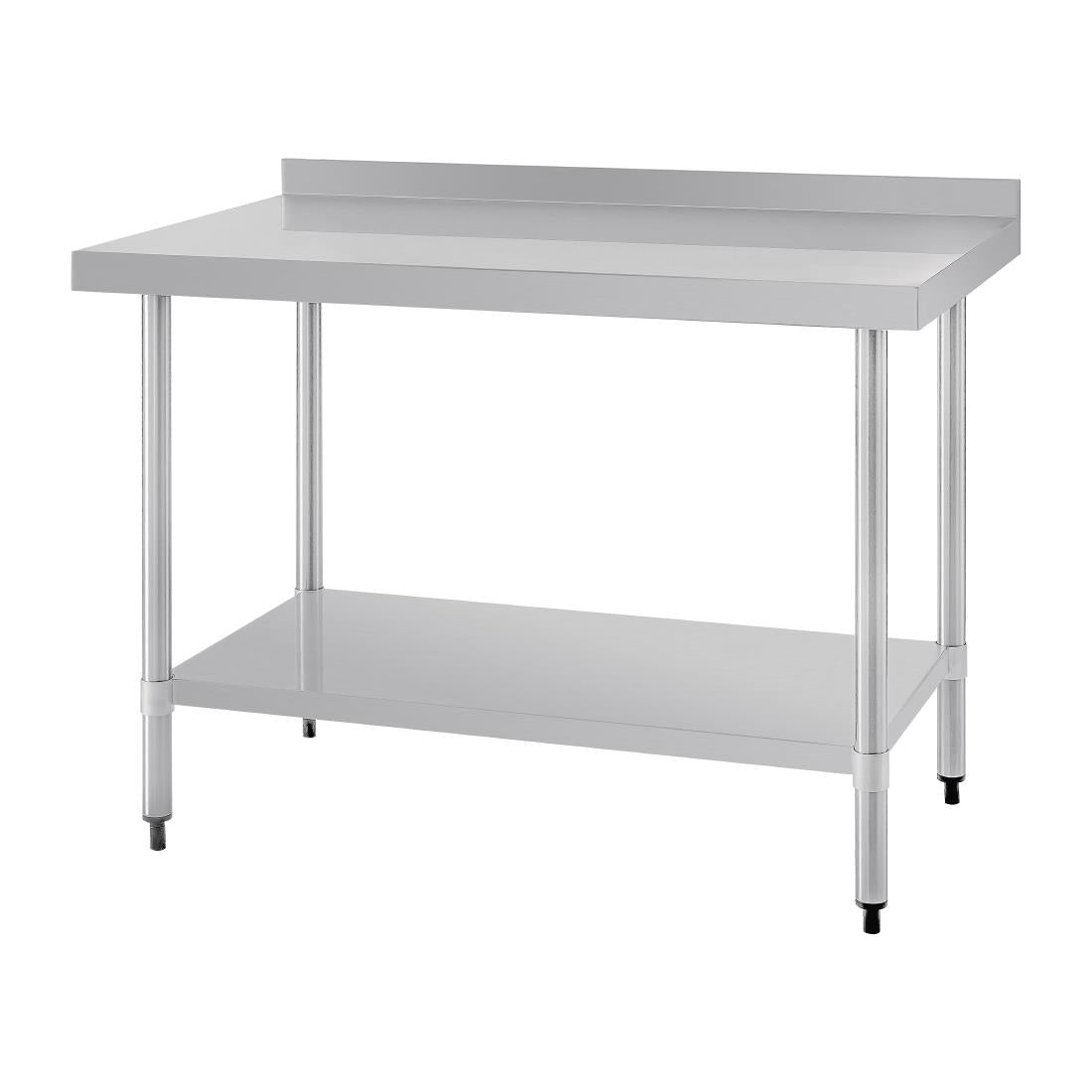 GJ507 Vogue RVS werktafel met achteropstand 90x120x70cm