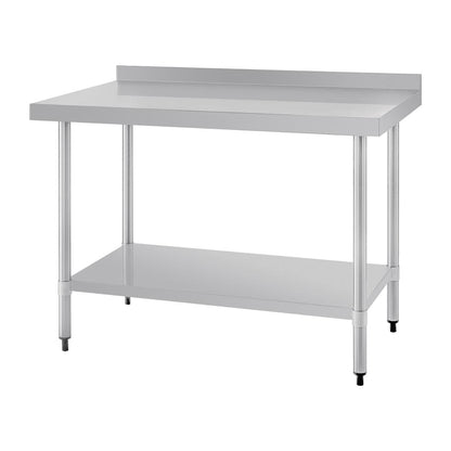 GJ507 Vogue RVS werktafel met achteropstand 90x120x70cm