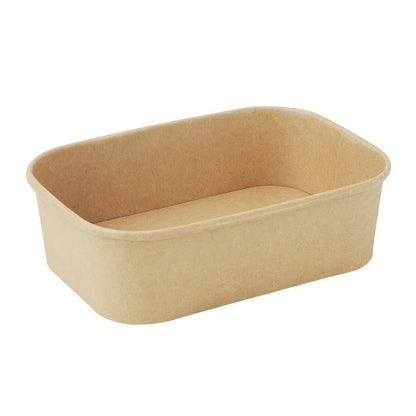 HW621 Fiesta Recyclebare Rechthoekige Voedselcontainers 650ml (300 stuks)