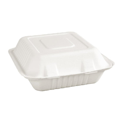 FC526 Fiesta Compostable composteerbare bagasse voedseldozen 3 compartimenten (200 stuks)
