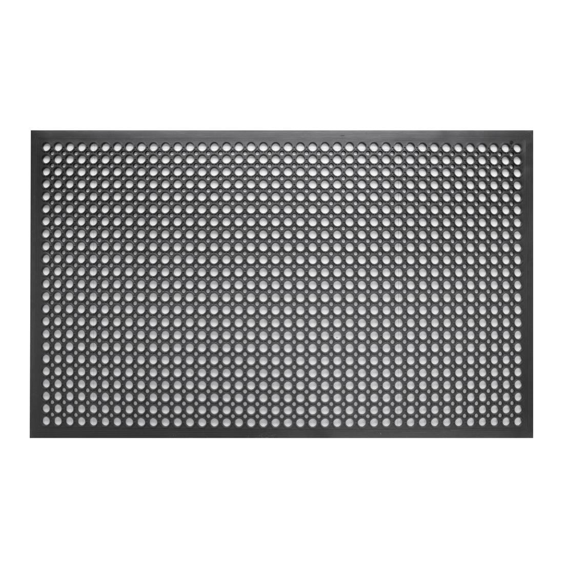 DP206 Jantex rubberen antivermoeidheidsmat zwart 150 x 90cm
