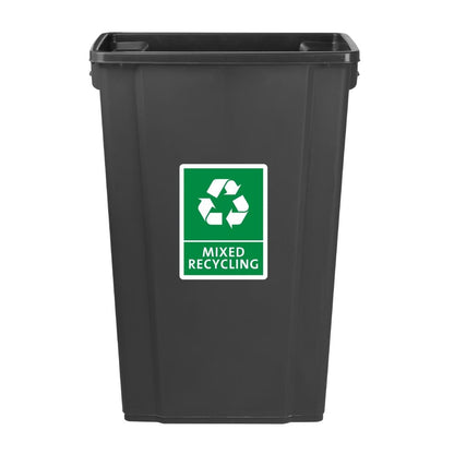 DX966 Jantex Smalle Afvalbak Zwart 80Ltr