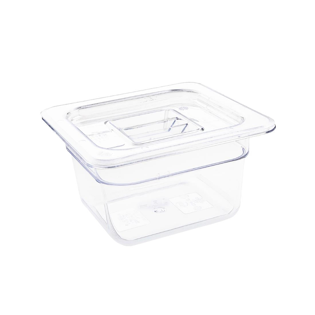 U240 Vogue polycarbonaat 1/6 gastronorm container 100mm transparant