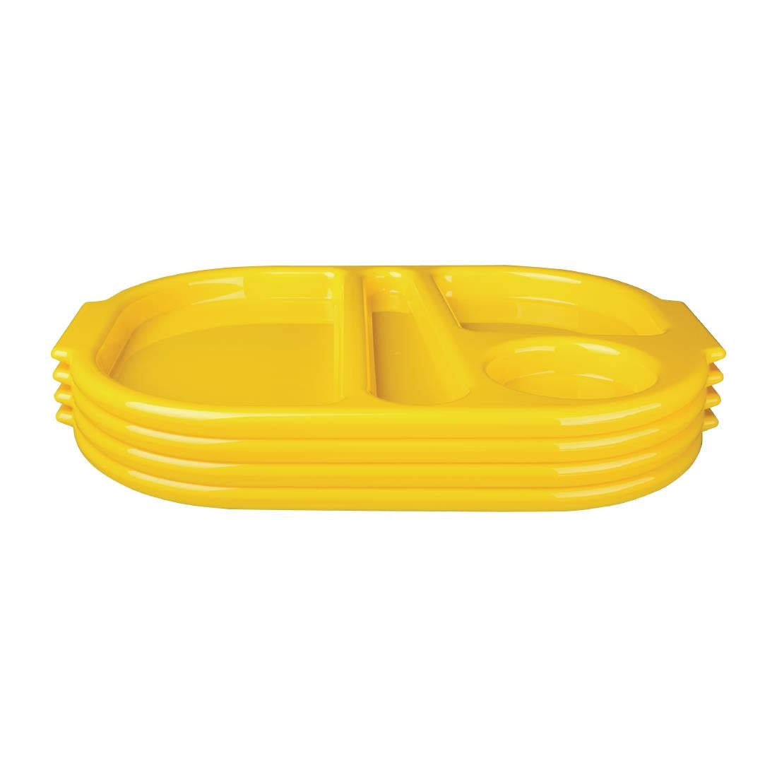 DL127 Olympia Kristallon schalen Klein Polycarbonaat Compartiment Geel 322mm