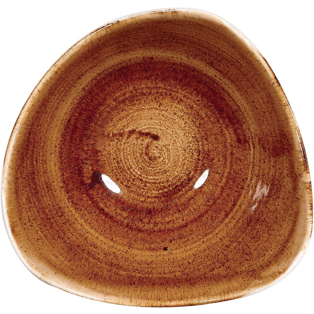 DR667 Churchill Stonecast Patina Vintage Copper Driehoekige Kom 15.2cm (12 stuks)