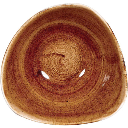 DR667 Churchill Stonecast Patina Vintage Copper Driehoekige Kom 15.2cm (12 stuks)