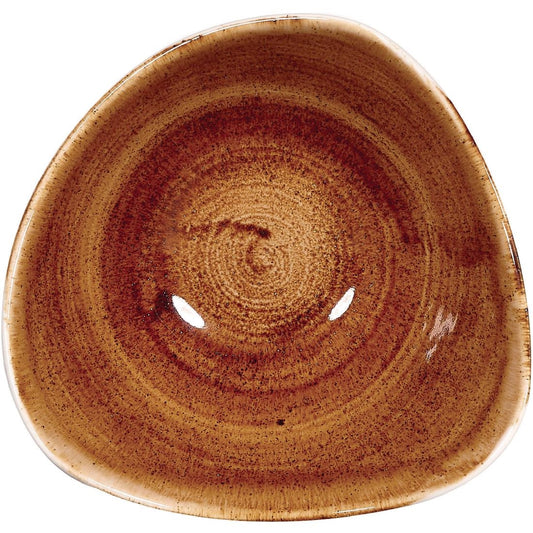 DR667 Churchill Stonecast Patina Vintage Copper Driehoekige Kom 15.2cm (12 stuks)