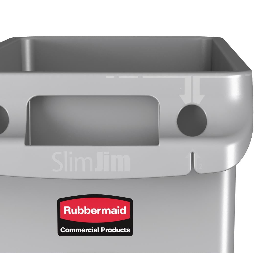 F603 Rubbermaid Slim Jim container met luchtsleuven 60Ltr