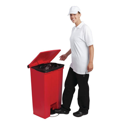 L629 Rubbermaid Step-On pedaalemmer rood 87Ltr