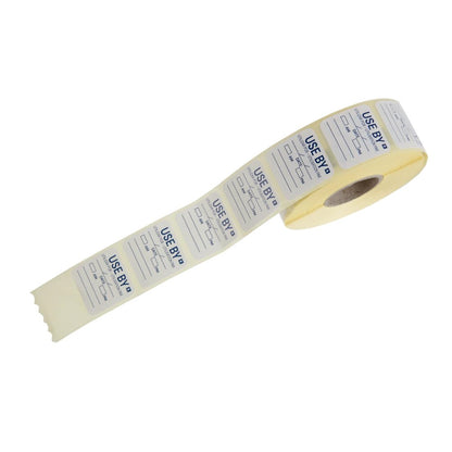 E150 Hygiplas verwijderbare etiketten 'Use By' (1000 stuks)