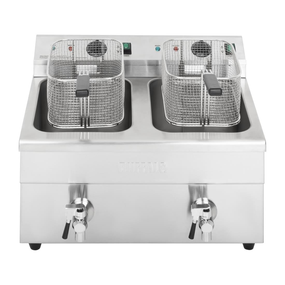CT012 Buffalo dubbele inductie friteuse 2x 3000W