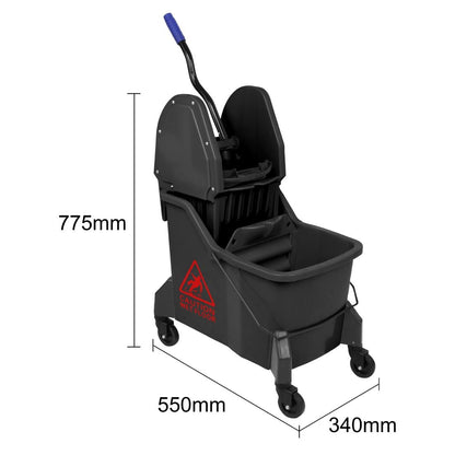 JB542 Jantex Dweilemmer met twee compartimenten en pers Rood 30Ltr