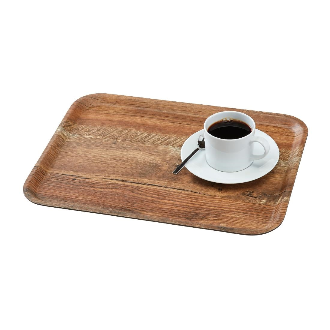 DR581 Cambro Madeira gelamineerd dienblad bruin eiken 43cm