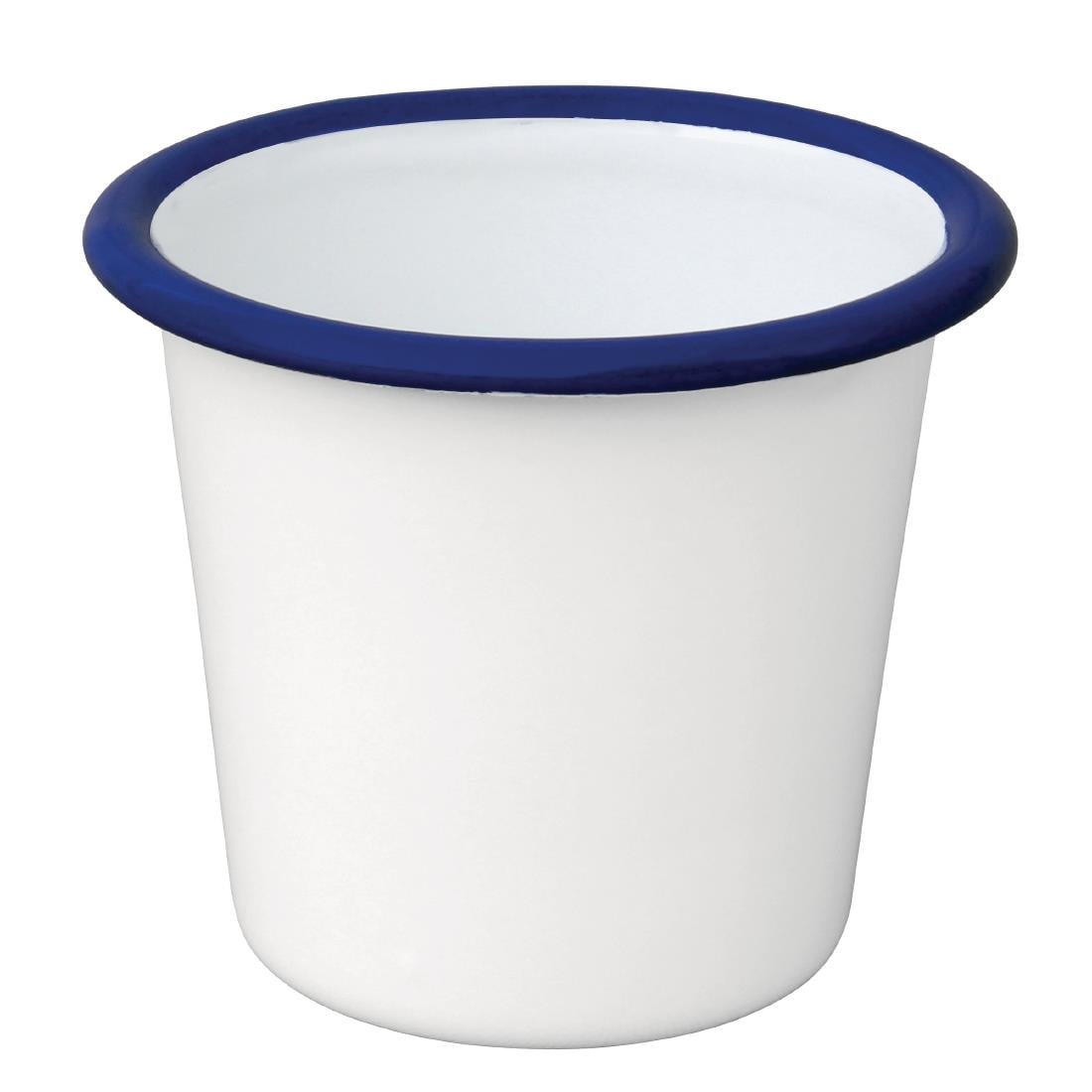 DC383 Olympia Emaille sauspotje wit en blauw 11,4cl (6 stuks)