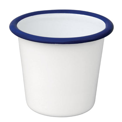 DC383 Olympia Emaille sauspotje wit en blauw 11,4cl (6 stuks)