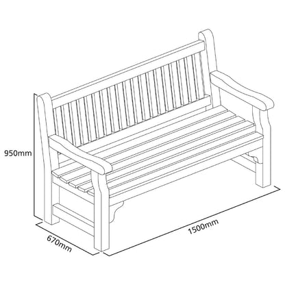 CG093 Rowlinson naaldhouten tuinbank