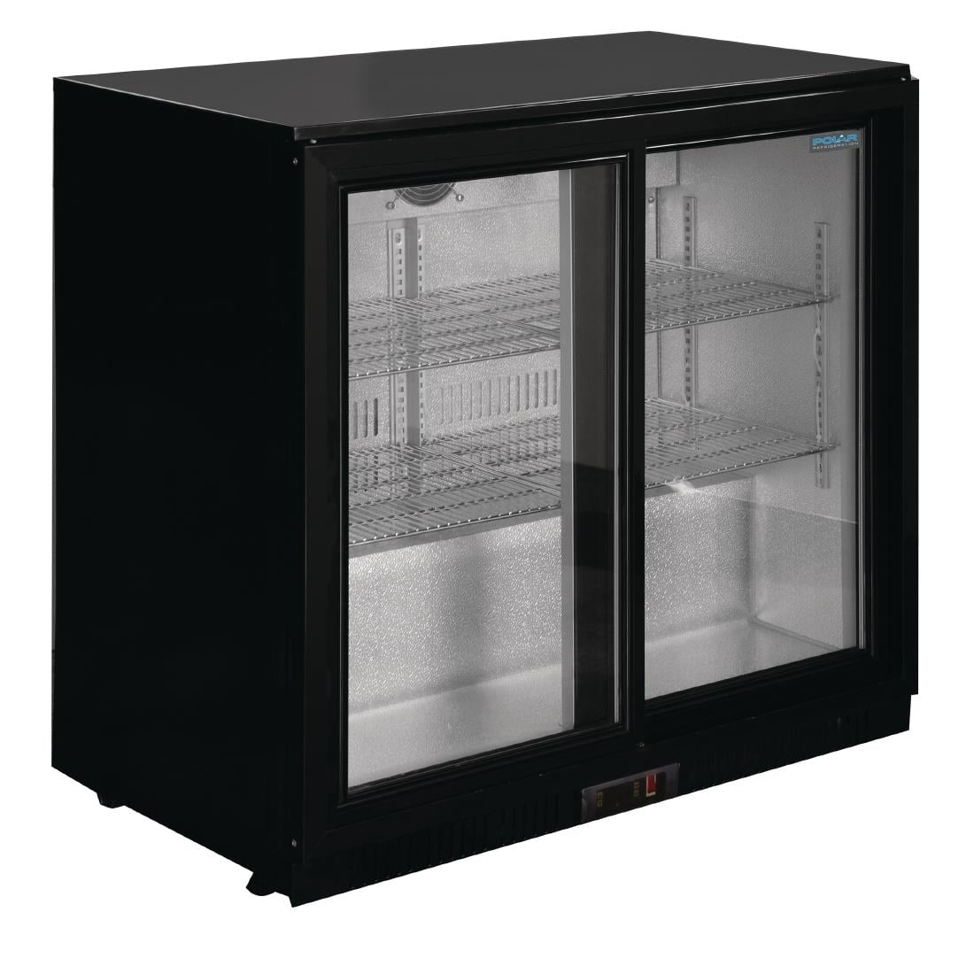 GL003 Polar G-serie 2-deurs barkoeling met schuifdeuren zwart 208L